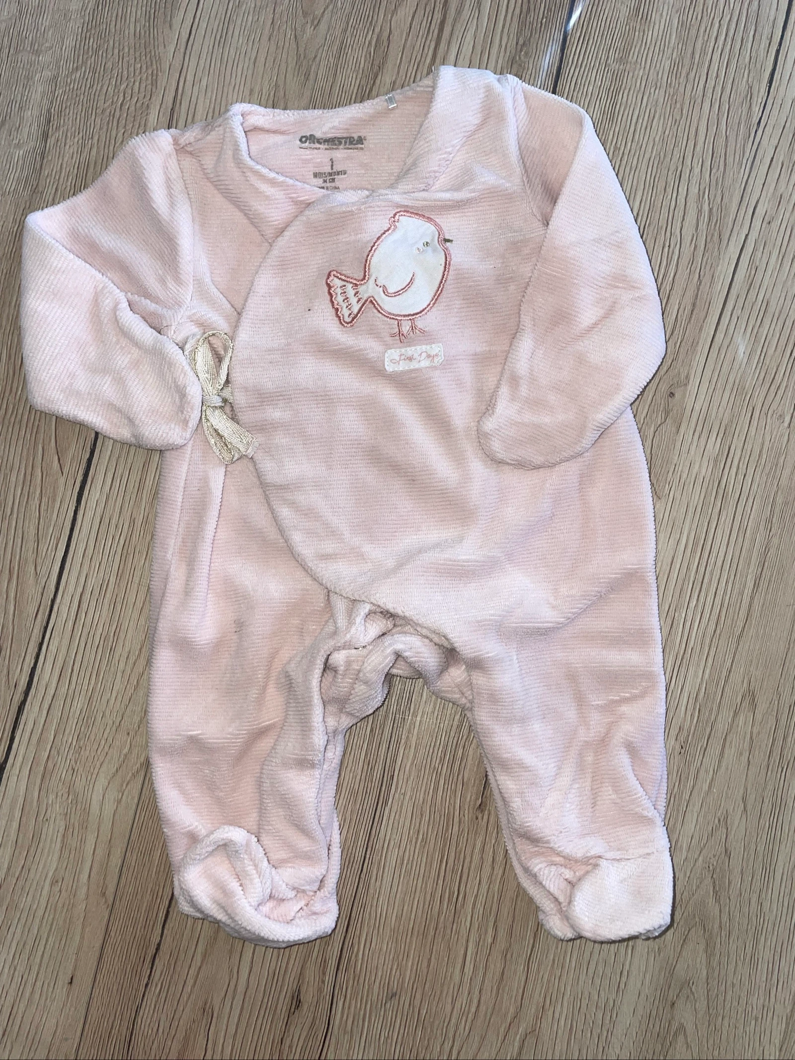 Pyjama velours 1 mois 54 cm orchestra 